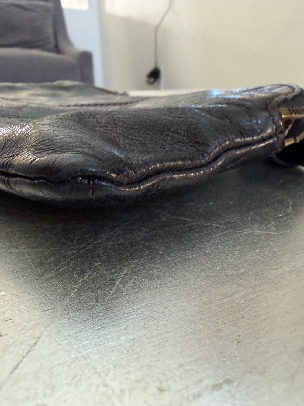 Hobo Black Leather Sable Wristlet Clutch - Picture 6 of 6